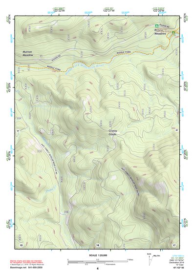 43122SE Page 4 Diamond Lake Topo Preview 1