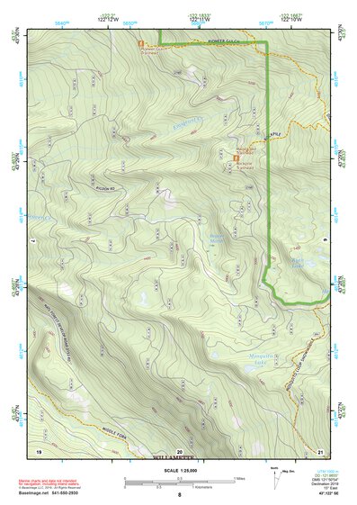 43122SE Page 8 Diamond Lake Topo Preview 1