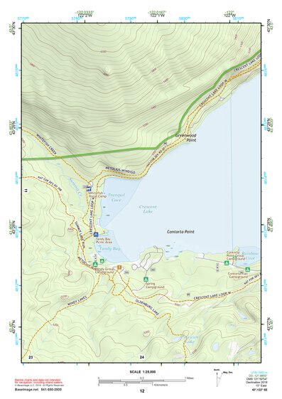 43122SE Page 12 Diamond Lake Topo Preview 1