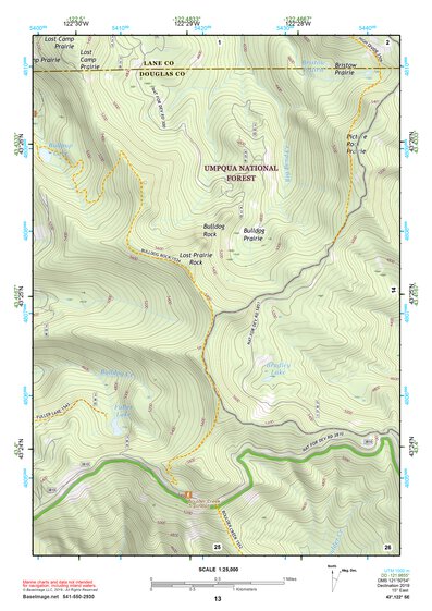 43122SE Page 13 Diamond Lake Topo Preview 1