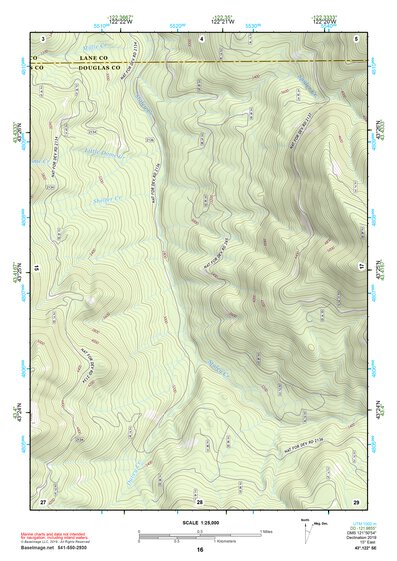 43122SE Page 16 Diamond Lake Topo Preview 1