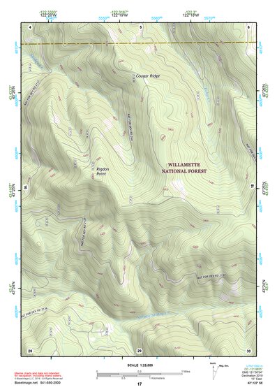 43122SE Page 17 Diamond Lake Topo Preview 1