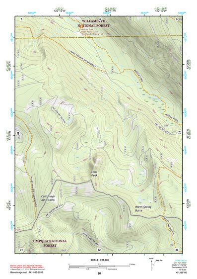 43122SE Page 20 Diamond Lake Topo Preview 1