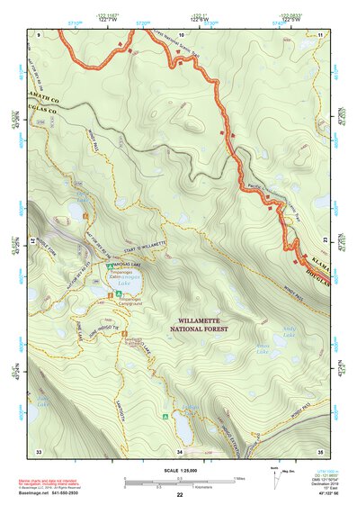 43122SE Page 22 Diamond Lake Topo Preview 1