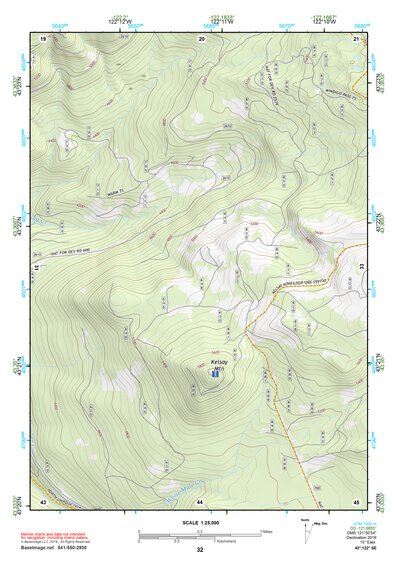 43122SE Page 32 Diamond Lake Topo Preview 1