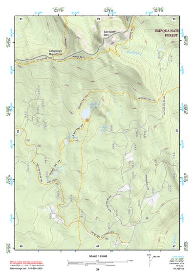 43122SE Page 34 Diamond Lake Topo Preview 1