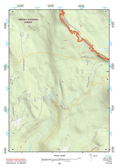 43122SE Page 35 Diamond Lake Topo Preview 1