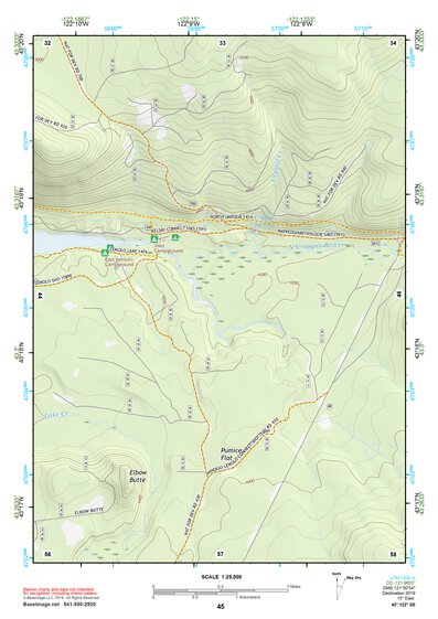 43122SE Page 45 Diamond Lake Topo Preview 1