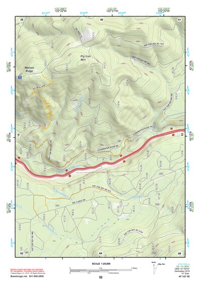 43122SE Page 52 Diamond Lake Topo Preview 1