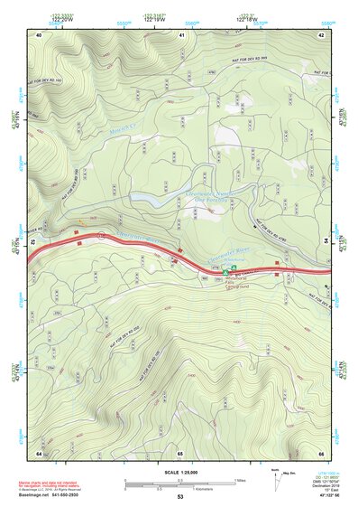 43122SE Page 53 Diamond Lake Topo Preview 1