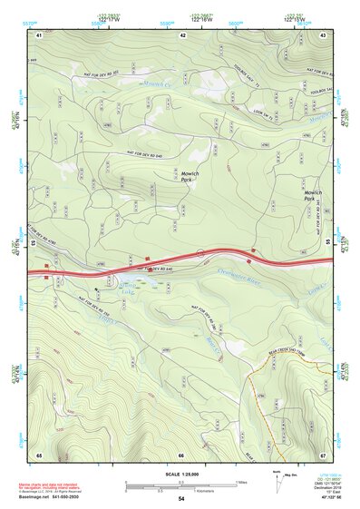 43122SE Page 54 Diamond Lake Topo Preview 1
