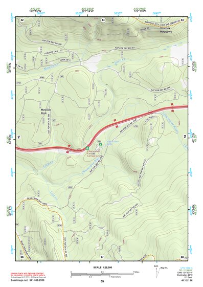 43122SE Page 55 Diamond Lake Topo Preview 1