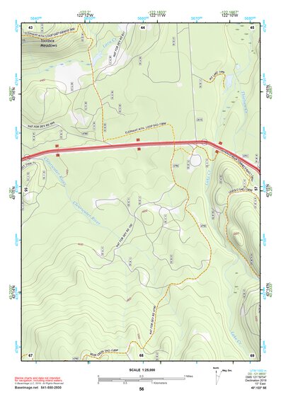 43122SE Page 56 Diamond Lake Topo Preview 1