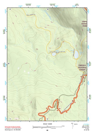 43122SE Page 60 Diamond Lake Topo Preview 1
