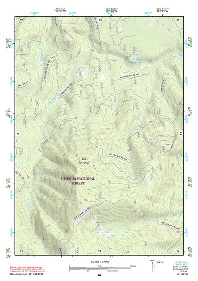 43122SE Page 62 Diamond Lake Topo Preview 1