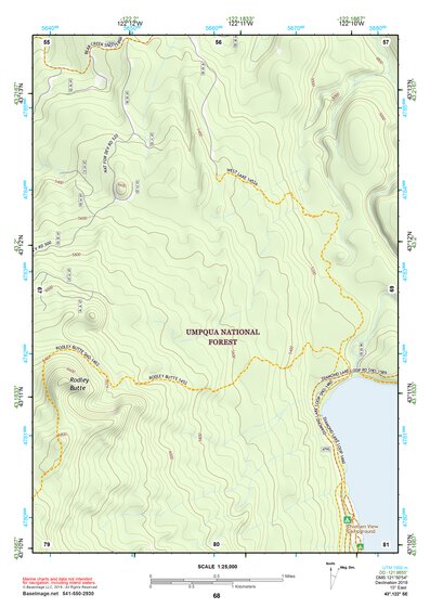 43122SE Page 68 Diamond Lake Topo Preview 1