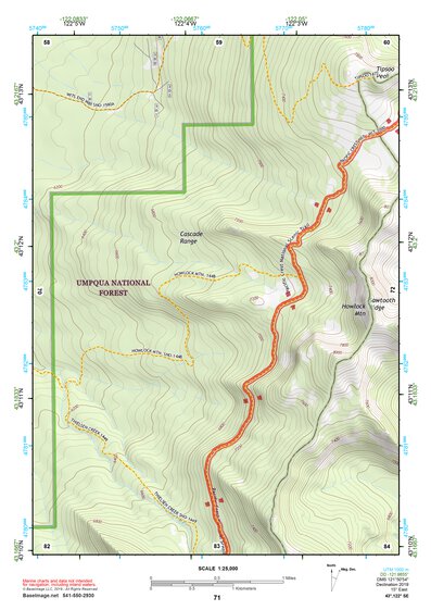 43122SE Page 71 Diamond Lake Topo Preview 1