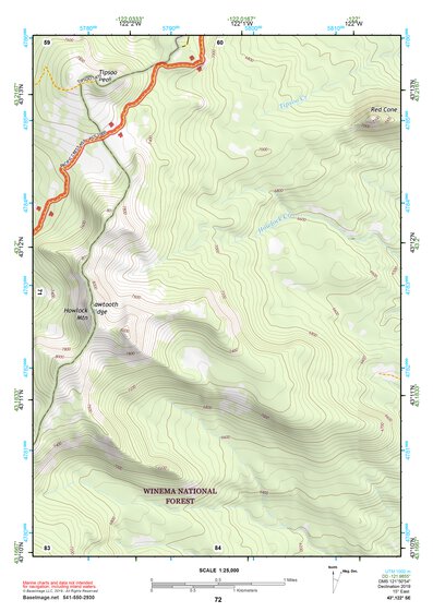 43122SE Page 72 Diamond Lake Topo Preview 1