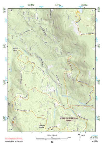 43122SE Page 76 Diamond Lake Topo Preview 1