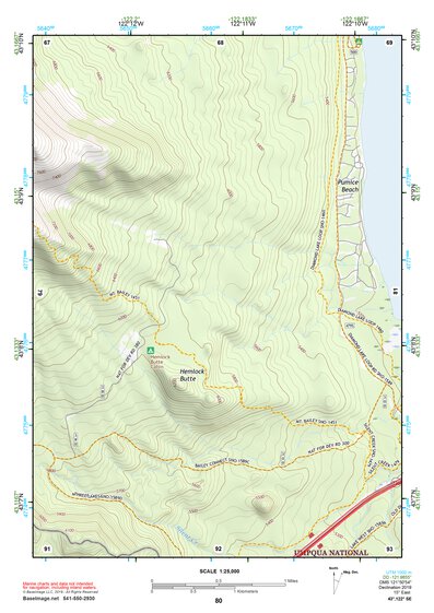 43122SE Page 80 Diamond Lake Topo Preview 1