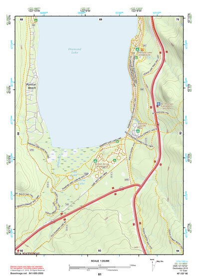 43122SE Page 81 Diamond Lake Topo Preview 1