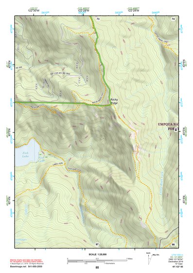 43122SE Page 85 Diamond Lake Topo Preview 1