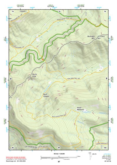 43122SE Page 87 Diamond Lake Topo Preview 1