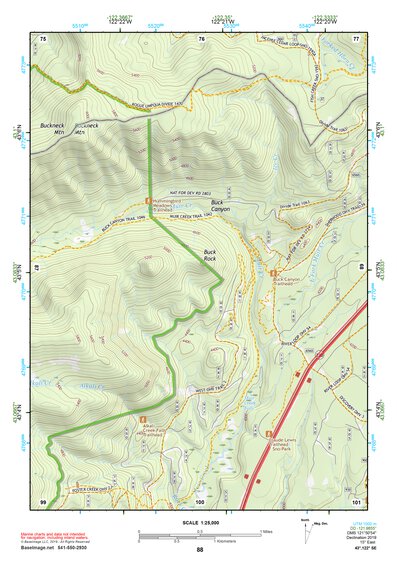 43122SE Page 88 Diamond Lake Topo Preview 1