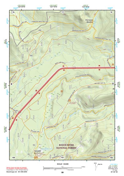 43122SE Page 89 Diamond Lake Topo Preview 1