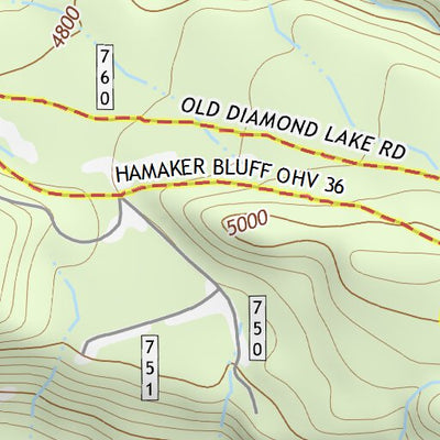 43122SE Page 90 Diamond Lake Topo Preview 2