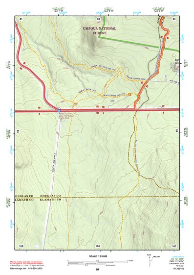 43122SE Page 94 Diamond Lake Topo Preview 1