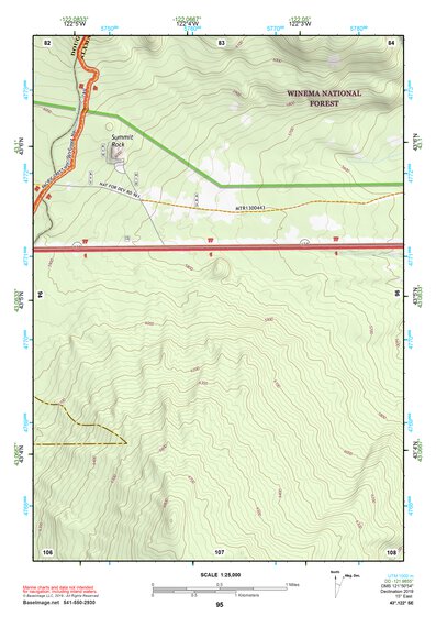 43122SE Page 95 Diamond Lake Topo Preview 1