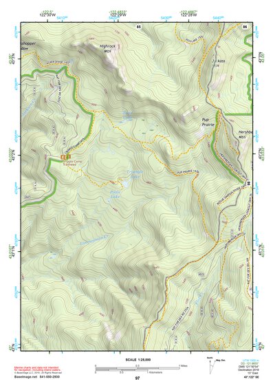 43122SE Page 97 Diamond Lake Topo Preview 1
