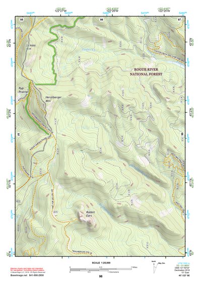 43122SE Page 98 Diamond Lake Topo Preview 1