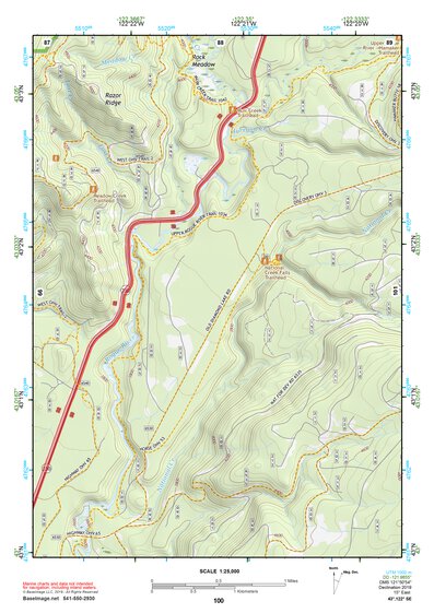 43122SE Page 100 Diamond Lake Topo Preview 1