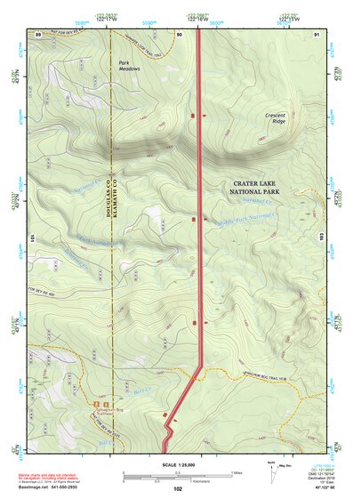 43122SE Page 102 Diamond Lake Topo Preview 1