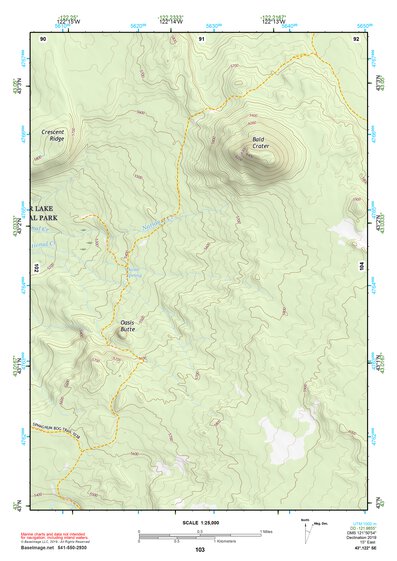43122SE Page 103 Diamond Lake Topo Preview 1