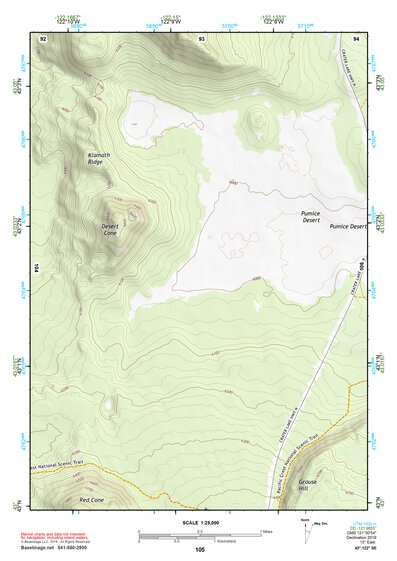 43122SE Page 105 Diamond Lake Topo Preview 1
