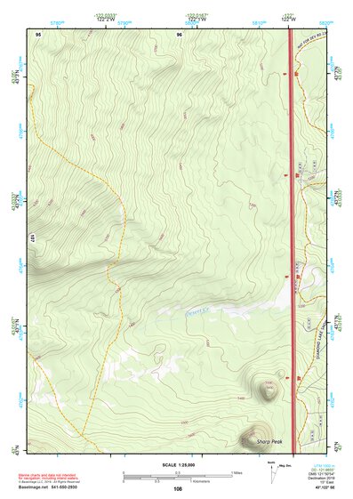 43122SE Page 108 Diamond Lake Topo Preview 1