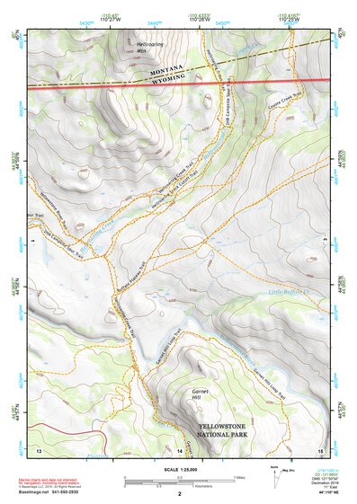 44110NE Page 2 Yellowstone National Park Topo Preview 1