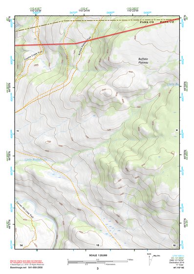44110NE Page 3 Yellowstone National Park Topo Preview 1