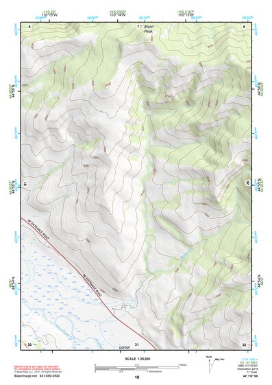 44110NE Page 19 Yellowstone National Park Topo Preview 1
