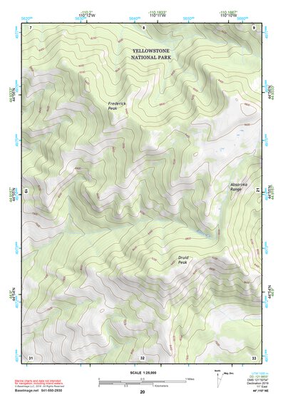 44110NE Page 20 Yellowstone National Park Topo Preview 1