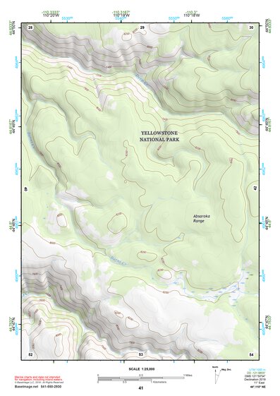 44110NE Page 41 Yellowstone National Park Topo Preview 1