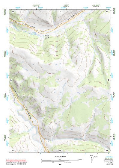 44110NE Page 46 Yellowstone National Park Topo Preview 1