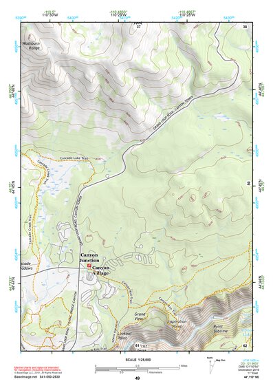 44110NE Page 49 Yellowstone National Park Topo Preview 1