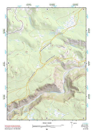 44110NE Page 50 Yellowstone National Park Topo Preview 1