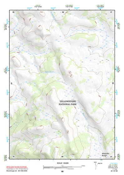 44110NE Page 68 Yellowstone National Park Topo Preview 1