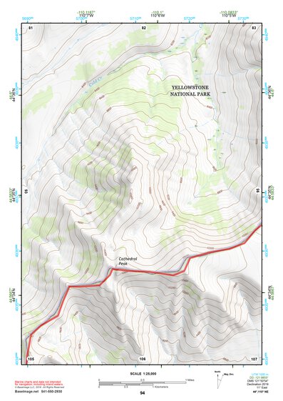 44110NE Page 94 Yellowstone National Park Topo Preview 1