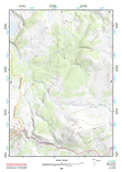 44110NE Page 103 Yellowstone National Park Topo Preview 1